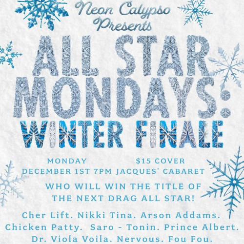 Flyer or graphic for the event All Star Mondays