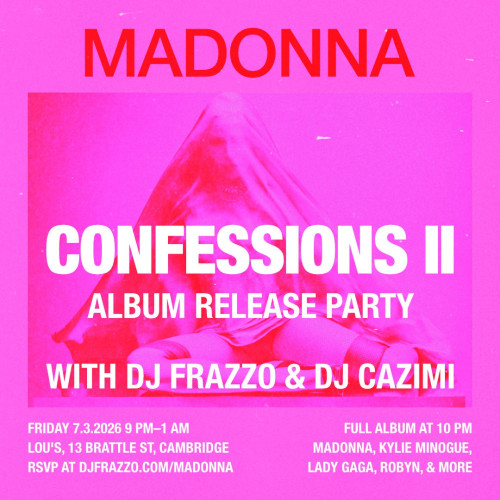 Flyer or graphic for the event CONFESSIONS II MADONNA Release Party