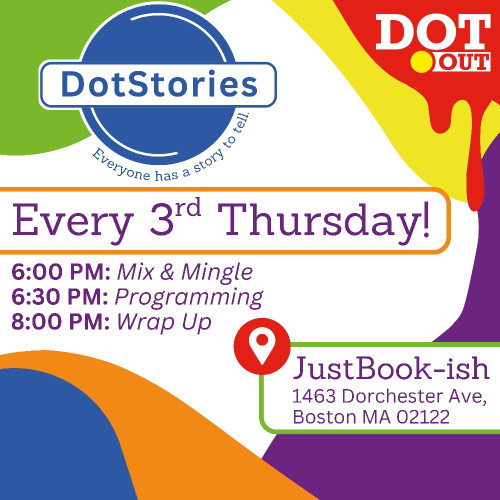 DotStories event flyer