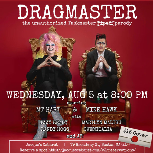 Flyer or graphic for the event Dragmaster: The Unofficial Taskmaster Parody