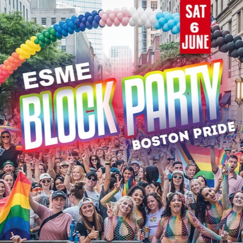 Flyer or graphic for the event ESME Womxn's Block Party & Pride Fest