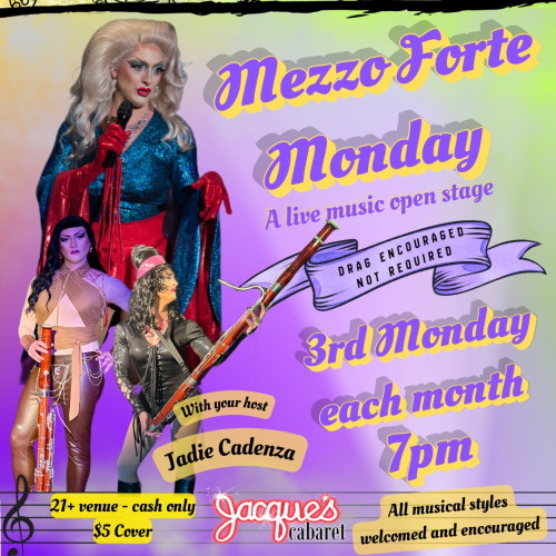 Flyer or graphic for the event Mezzo Forte Monday