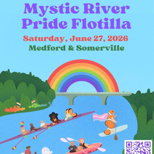 Flyer or graphic for the event Mystic River Pride Flotilla 2026