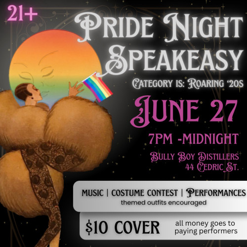 Pride Night Speakeasy event flyer