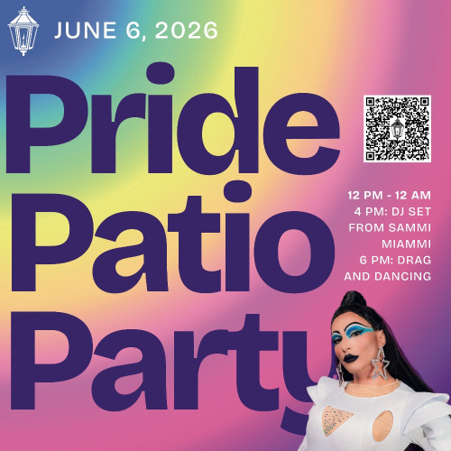 Flyer or graphic for the event Pride Patio Party