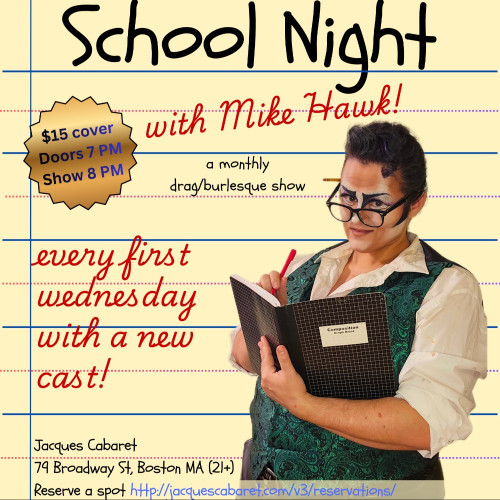 Flyer or graphic for the event School Night