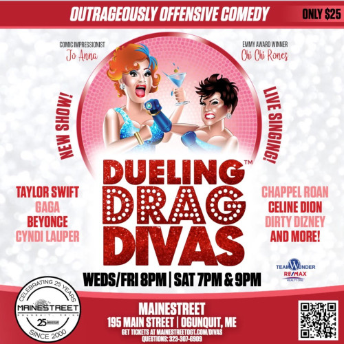 Flyer or graphic for the event Dueling Drag Divas!