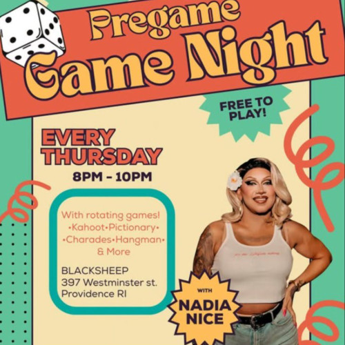Flyer for Pre-Game Game Night