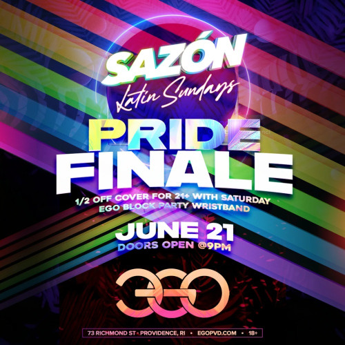 Flyer or graphic for the event Sazon Latin Sundays Pride Finale